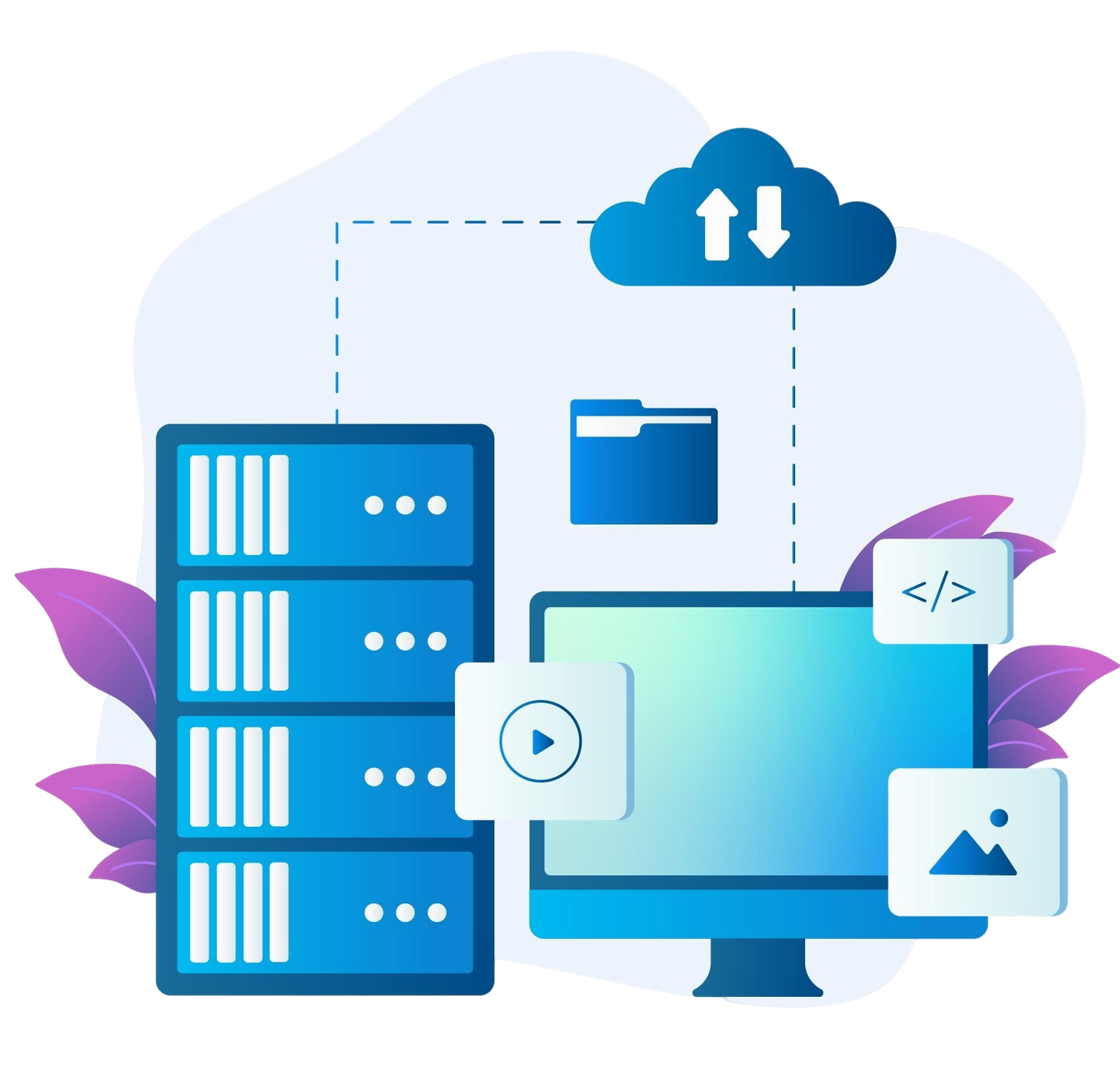 gradient website hosting illustration